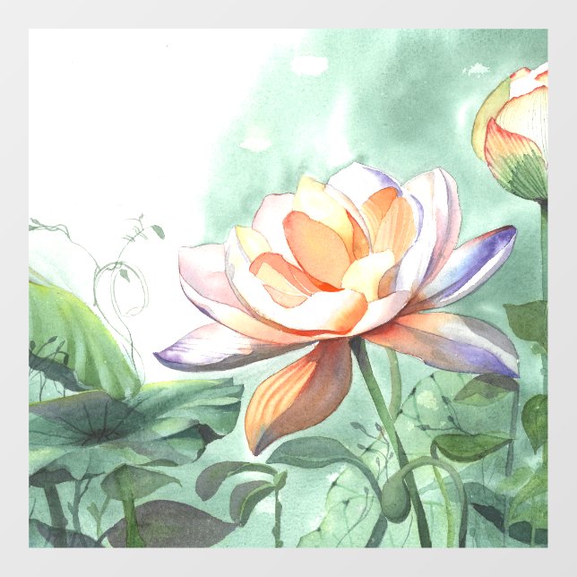 Watercolor Lotus Canvas Print (Sheet)