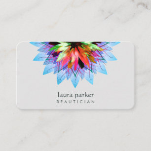 Watercolor Lotus Flower Logo Classic Massage Yoga Business Card