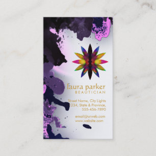 Watercolor Lotus Flower Yoga Meditation Health Spa Business Card