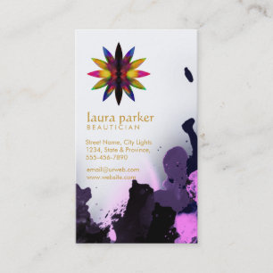 Watercolor Lotus Flower Yoga Meditation Health Spa Business Card