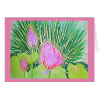 Watercolor Lotus with Gold Accents