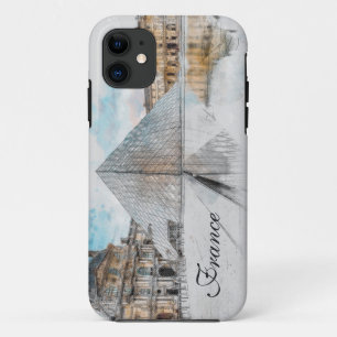 Watercolor Louvre iPhone Case – Artistic Paris