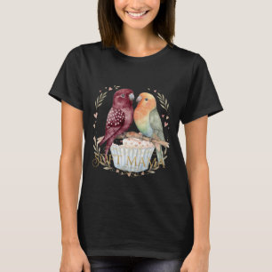 Watercolor Lovebirds Soft Mama T-Shirt Cute Moth