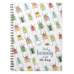 Watercolor Lovebugs Find Beauty in Little Things Notebook