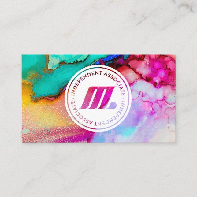 Watercolor M Business Card (Front)
