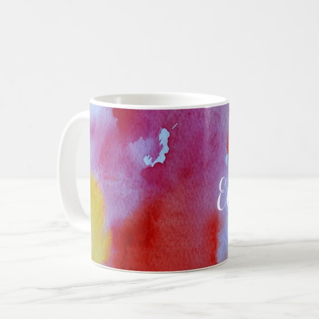 Watercolor Magic Personalised Coffee Mug (Front Left)