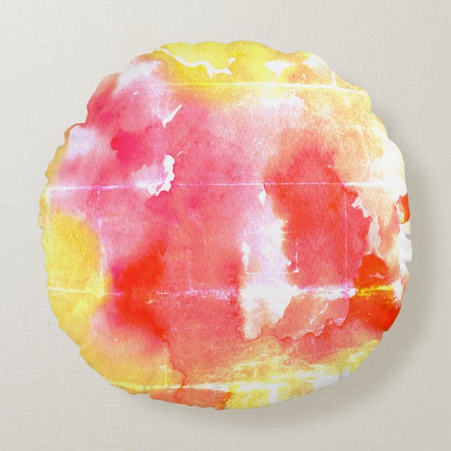 Watercolor Magic Round Cushion (Front)