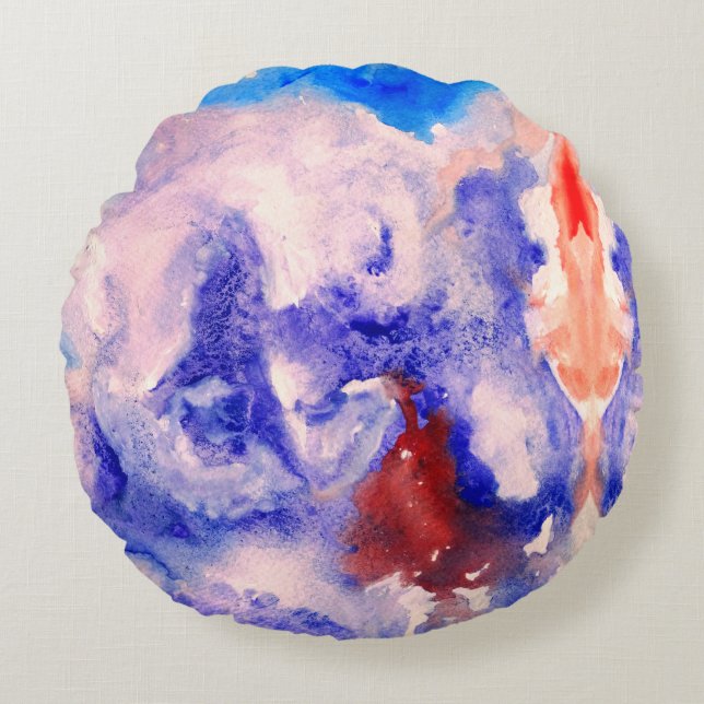 Watercolor Magic Round Cushion (Front)