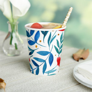 Watercolor Magical Garden Paper Cups