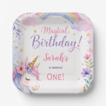 Watercolor Magical Unicorn Birthday