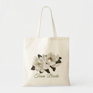 Watercolor magnolia blossoms tote bag