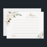 watercolor magnolia floral advice card<br><div class="desc">A simple floral design with beautiful magnolia watercolor flowers. Feel free to change the colours and text details.</div>