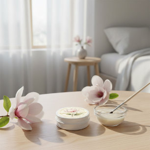 Watercolor Magnolia Lip Balm Label Sticker