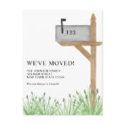 Watercolor Mailbox We've Moved Moving