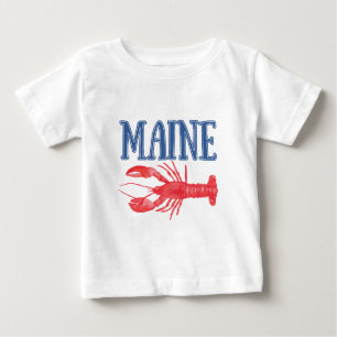 Watercolor Maine Lobster Baby T-Shirt