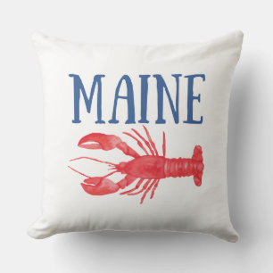 Watercolor Maine Lobster Cushion
