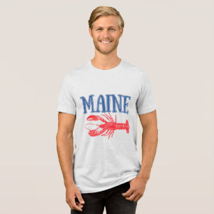 Watercolor Maine Lobster  Tri-Blend Shirt