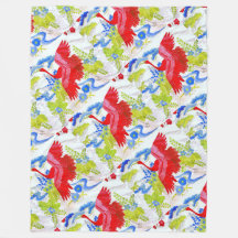 Watercolor Majestic Swans in Clouds Wings Spread