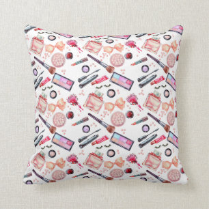 Watercolor Makeup Pattern Cushion