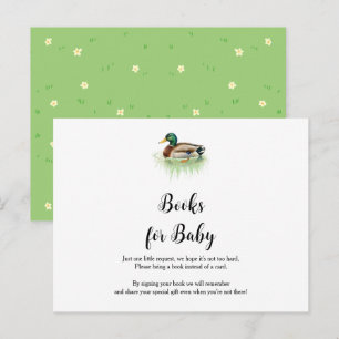 Watercolor Mallard Duck Baby Shower Postcard