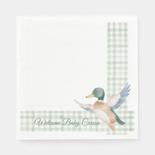 Watercolor Mallard Duck Napkin