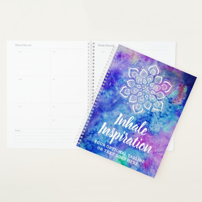 Watercolor Mandala Metaphysical Spiritual Yoga Planner (Display)