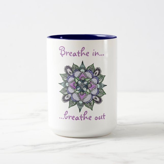 Watercolor Mandala Mug (Center)
