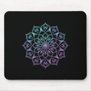 Watercolor Mandala Sacred Fractal Geometry Art _1  Mouse Pad