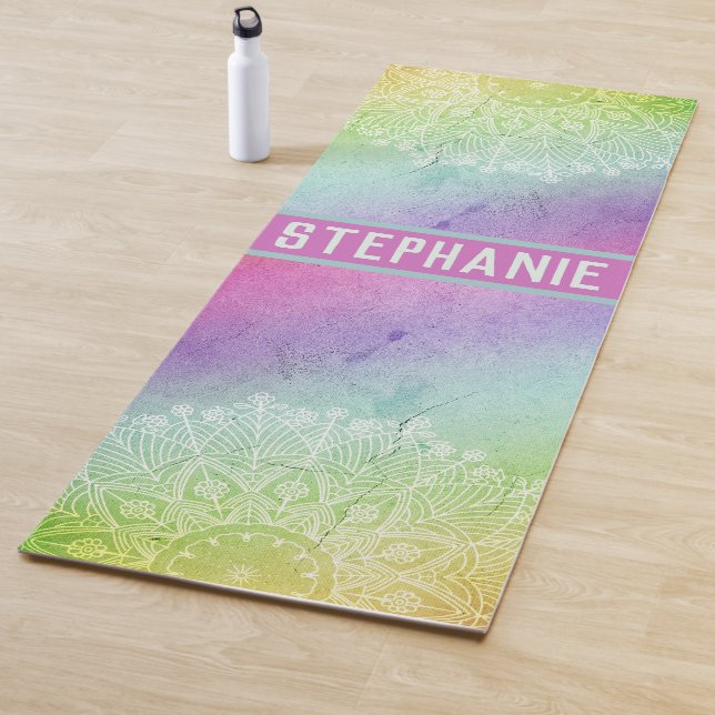 Watercolor Mandala Yoga Mat (In Situ)