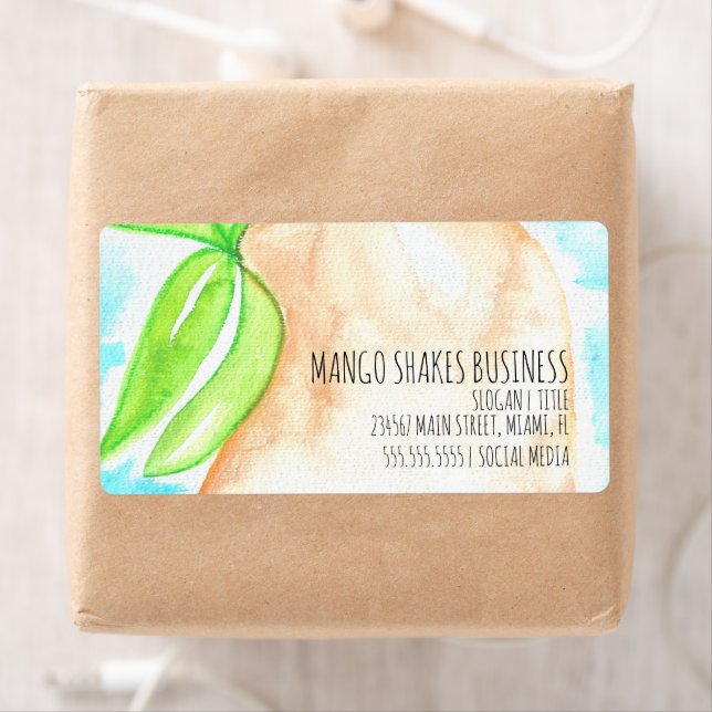 Watercolor Mango Hand Painted Smoothie Shakes (Insitu)