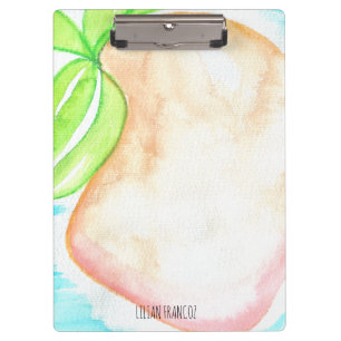 Watercolor Mango Hand Painted Tropical  Clipboard