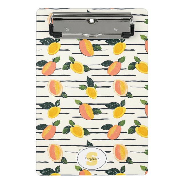 Watercolor Mango Pattern with Green Leaves (2) Mini Clipboard (Front)