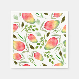 Watercolor Mangoes Pattern Fruit Napkin