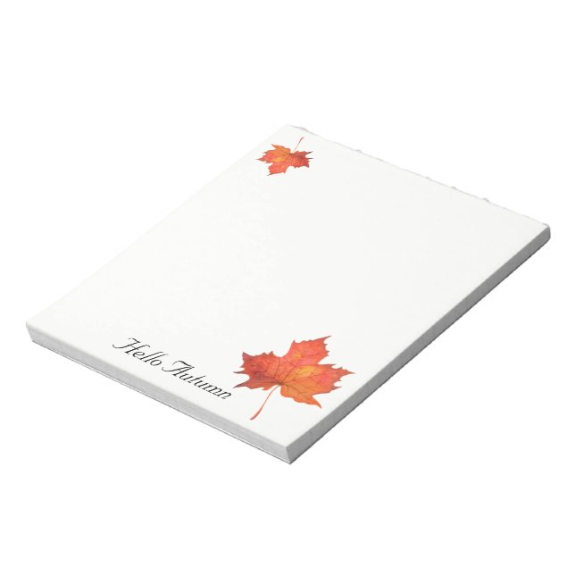 Watercolor Maple Leaf Notepad (Rotated)