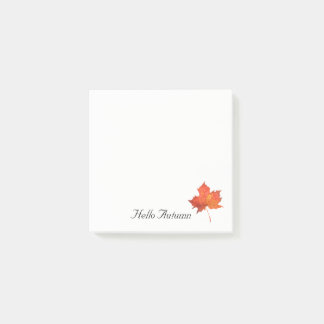 Watercolor Maple Leaf Post-it Notes