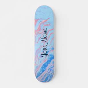 Watercolor Marble Customised Skateboard