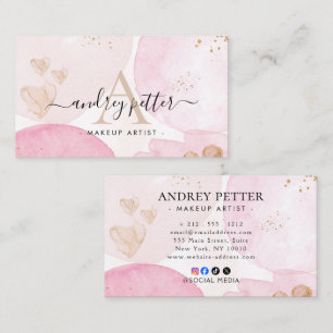 Watercolor marbled Business Card