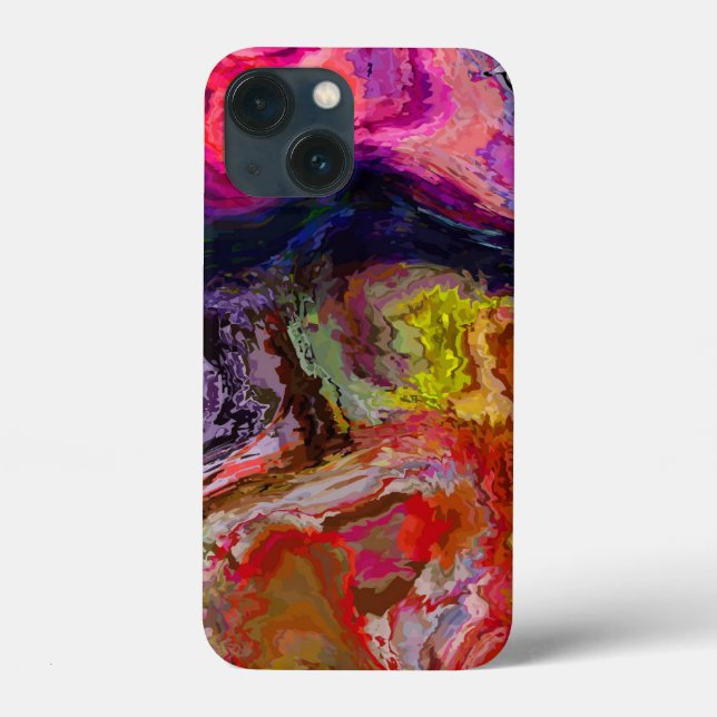 Watercolor-marbling-abstract-paint- Case-Mate iPhone Case (Back)