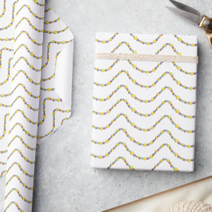 Watercolor Mardi Gras Beads Wrapping Paper