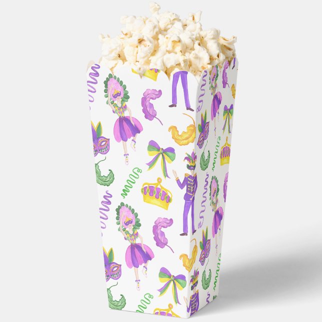 Watercolor Mardi Gras Party Favour Box (Creator Uploaded)