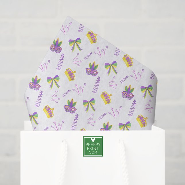 Watercolor Mardi Gras Party Tissue Paper (Creator Uploaded)