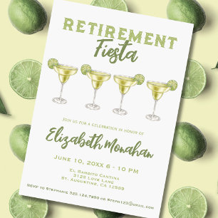 Watercolor Margarita Retirement Fiesta Retirement Invitation
