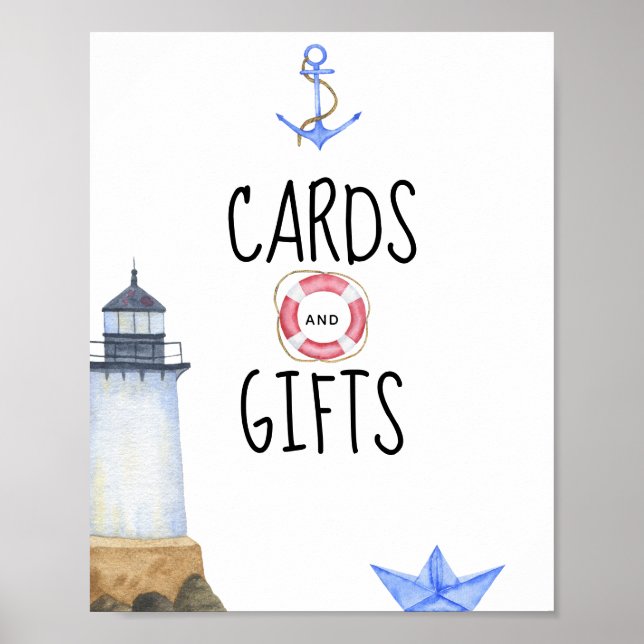 Watercolor marine - cards and gifts poster (Front)