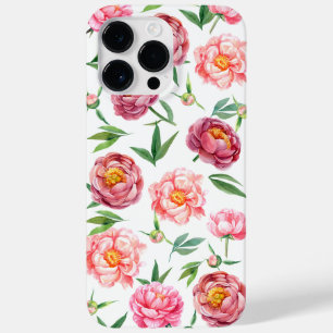 Watercolor Maroon Peonies Case-Mate iPhone 14 Pro Max Case