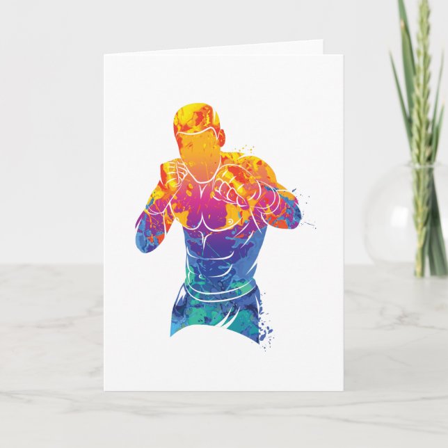 Watercolor Martial Arts Card (Front)