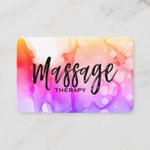 *~* Watercolor Massage Therapist - Massage Therapy Business Card