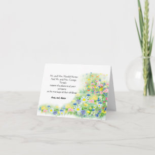 Watercolor meadow flowers card