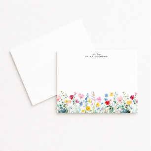 Watercolor Meadow Note Card