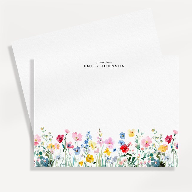 Watercolor Meadow Note Card (Creator Uploaded)