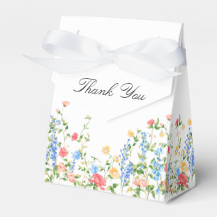 Watercolor Meadow Wildflower Bohemian Wedding Favour Box